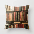 Axyaa Retro Library Pattern Pillowcase for Home and Office Decor