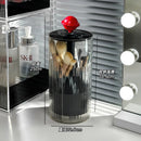 Axyaa Makeup Brush Holder with Dustproof Lid - Vanity Organizer for Cosmetic Storage