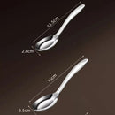 Axyaa Deepened Flat Bottom Stainless Steel Spoon for Children, Baby Feeding