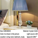 Axyaa Crystal Table Lamp for Luxurious Living Room, Bedroom, Study with LED Light