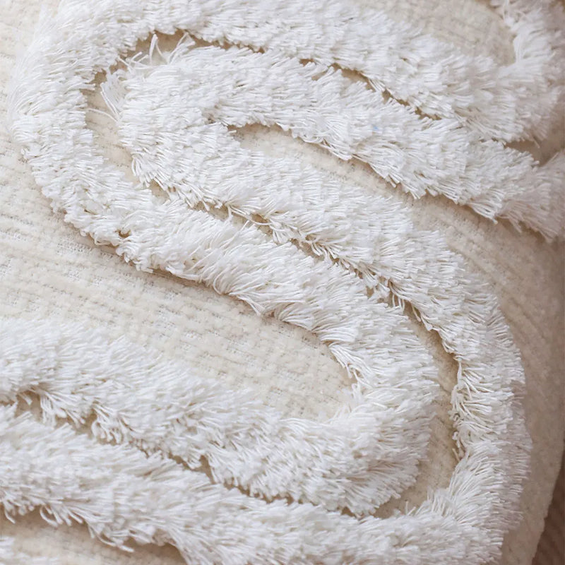 Axyaa Chenille Tufted Cushion Cover - Soft Decorative Pillow for Sofa - Nordic Style