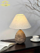 Axyaa Wabi-Sabi Ceramic Jar Table Lamp LED E27 Retro Designer Zen Art Decor