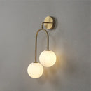 Nordic Glass Ball Wall Lamp Set by Axyaa: LED Indoor Lighting, White G9 Bulbs