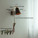 Axyaa Vintage Copper LED Wall Sconce with Pull Chain Switch