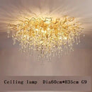 Axyaa Luxury Crystal LED Chandelier for Home Decor Lighting