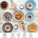 Axyaa Navia Stoneware Ceramic Dinnerware Set - 16/32/48 Pieces