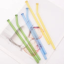 Axyaa Glass Straw Set with Brush - Bar Accessories & Reusable Straws