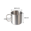 Axyaa Stainless Steel Foldable Beer Mug with Handle for Home, Travel, and Outdoor Picnics