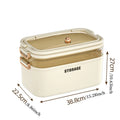 Axyaa 3-Tier Transparent First Aid Organizer Box with Lockable Pill Case