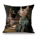 Axyaa Nordic Animal Cartoon Print Cushion Cover - Sofa & Bedroom Decoration Pillowcase