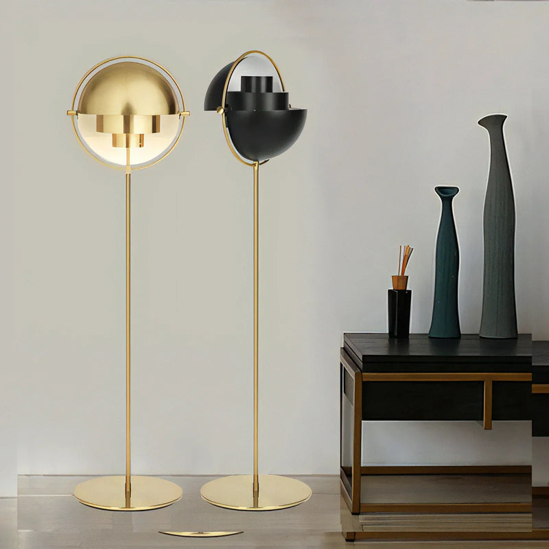Axyaa Modern Black Gold Floor Lamp for Home Decor & Living Room