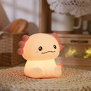Axyaa Pink Axolotl LED Night Light - Rechargeable Touch Lamp Cute Animal Bedside Gift