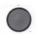 Axyaa Threaded Ceramic Flat Plate Set - Restaurant Steak Pasta Dessert Molecular Cooking.
