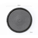 Axyaa Threaded Ceramic Flat Plate Set - Restaurant Steak Pasta Dessert Molecular Cooking.