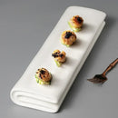 Axyaa Ceramic Strip Disk Cold Dishes - Elegant Tableware for Western Cuisine