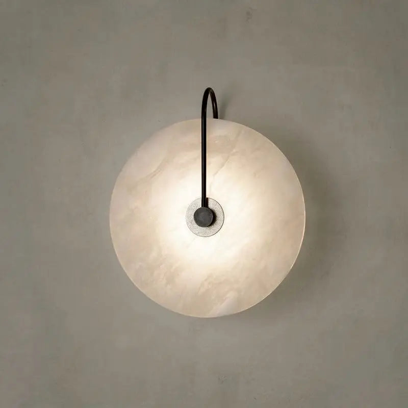 Axyaa Circle Wall Light: Modern Art Stone LED Wall Lamp for Indoor Bedroom, Living Room, Hotel