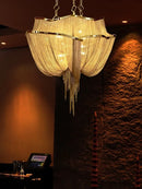 Axyaa Modern Tassels Chandelier | Iron Chain Hanging Light for Home LED