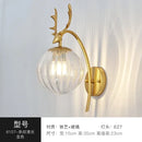 Axyaa Nordic Iron Glass Ball Wall Lamp for Home Decor in Gold