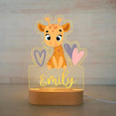 Axyaa Acrylic USB NightLight with Custom Name, Animal Design for Kids' Bedroom Décor