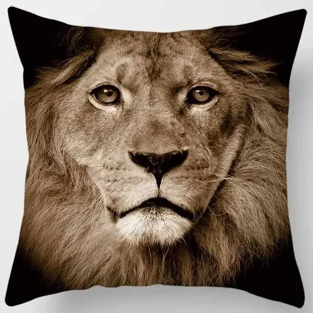 Axyaa African Lion Digital Print Pillowcase Decorative Cover