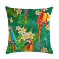 Retro Parrot Oil Painting Pillow Cover for Home Decor by Axyaa