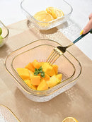 Axyaa 800ml Glass Fruit Plate High Beauty Tea Table Snack Plate