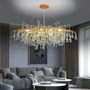 Axyaa Black Crystal Raindrop Chandelier for Elegant Living Space