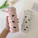 Axyaa Cute Cat Stainless Steel Insulated Thermos with Tea Water Separation