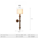 Axyaa Medieval Walnut/Black Wall Lamp LED E27 for Living Room Bedroom Corridor