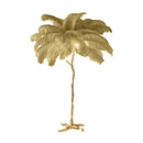 Axyaa Copper LED Floor Lamp: Modern Ostrich Feather Design for Stylish Home Lighting