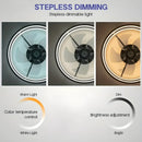 Axyaa Ceiling Fan with Light & Remote Control - Bedroom Modern Fan - Indoor Minimalist