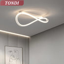 Axyaa Modern LED Ceiling Light - White/Black Bedroom & Dining Room Pendant Fixture