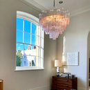 Axyaa Glass Chandelier Light: Elegant French Home Decor for Living Room, Bedroom, Hotel, Staircase.