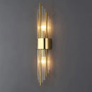 Axyaa Gold LED Wall Lamp: Luxury Indoor Lighting Sconce for Home Decor & Designer Spaces