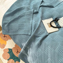 Axyaa Waffle Cotton Throw Blanket for Bed & Sofa - Soft Plaid Summer Throw