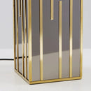 Axyaa Nordic Gold Metal Fabric Shade LED Desk Lamp