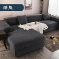 Axyaa Thick Elastic Polar Fleece Sofa Cover for 1/2/3/4 Seater L-shaped Corner Sofa