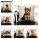Axyaa Dog Pattern Cushion Cover for Family Sofa and Car Decoration