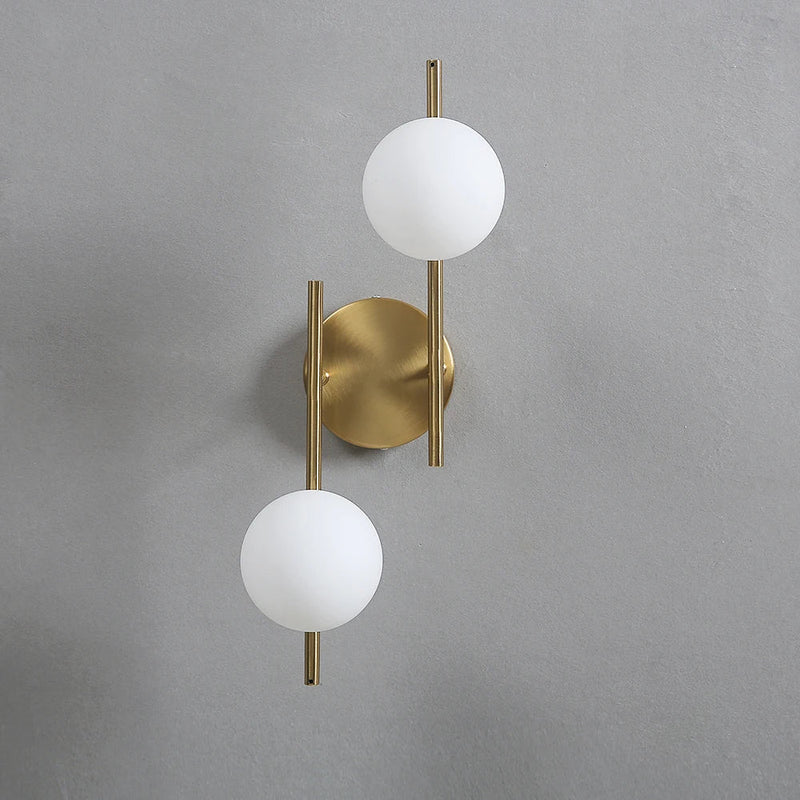 Axyaa Glass Ball LED Wall Sconce - Modern Living Room Bedroom Lighting Fixtures