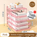 Axyaa Stackable Tray Desk Organizer & Holder for Paper Letter Accessories Black Office Home School