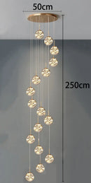 Axyaa Crystal Chandeliers: Modern LED Ceiling Hanging Lights for Living Room