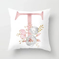 Axyaa Sweet Pink Alphabet Pillowcase for Home Decor