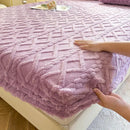 Axyaa Winter Flannel Fleece Bed Sheet - Double Bed Coral Fleece Fitted Sheet