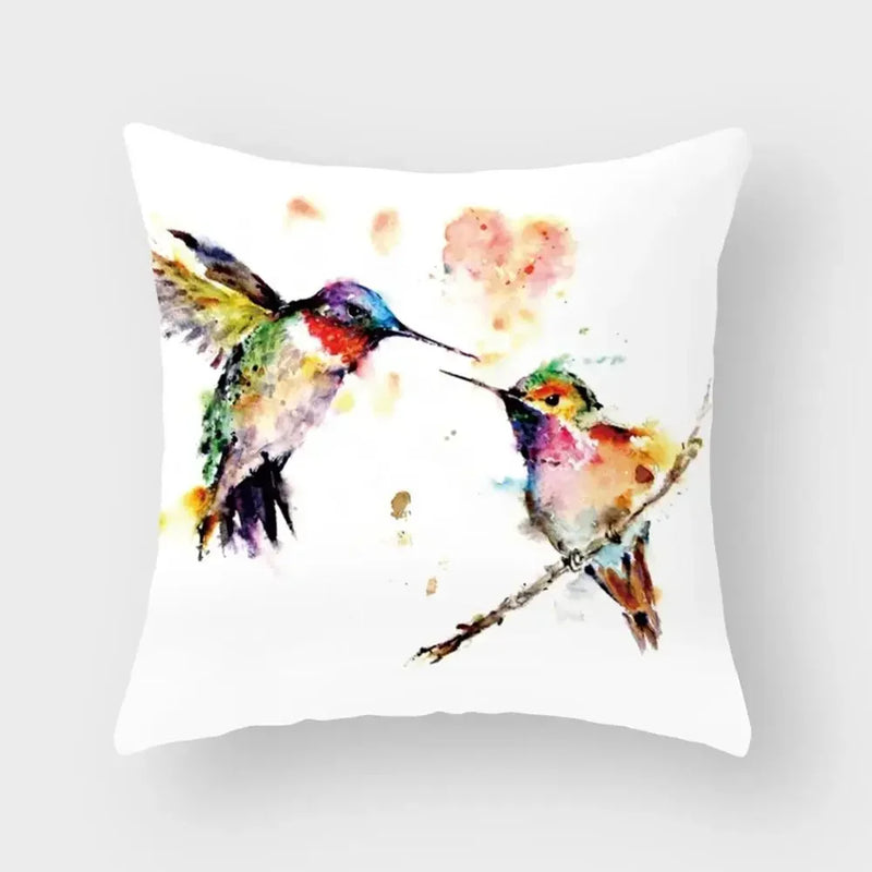 Axyaa Bird Flower Pillow Case 45*45cm Home Decoration Pillowcase
