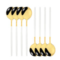 Axyaa Stainless Steel Melon Spoon Set - 8Pcs Dinner Spoons