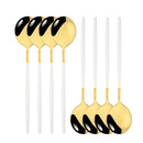 Axyaa Stainless Steel Melon Spoon Set - 8Pcs Dinner Spoons