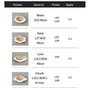 Axyaa LED Moon Ceiling Light: Modern, Nordic Luminaire for Home Entryway, Bedroom, Children's Room