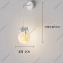 Axyaa Moon Cartoon Animal LED Pendant Light for Children's Bedroom
