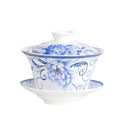 Axyaa Bird Tea Gaiwan Set - 350ml Porcelain Art Tea Bowl Kit