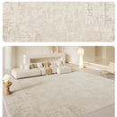 Axyaa French Cream Waterproof Carpet - Soft Fluffy Area Rug for Bedroom and Living Room